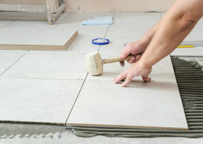 Laying Ceramic Tiles.